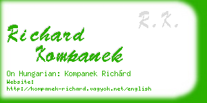 richard kompanek business card